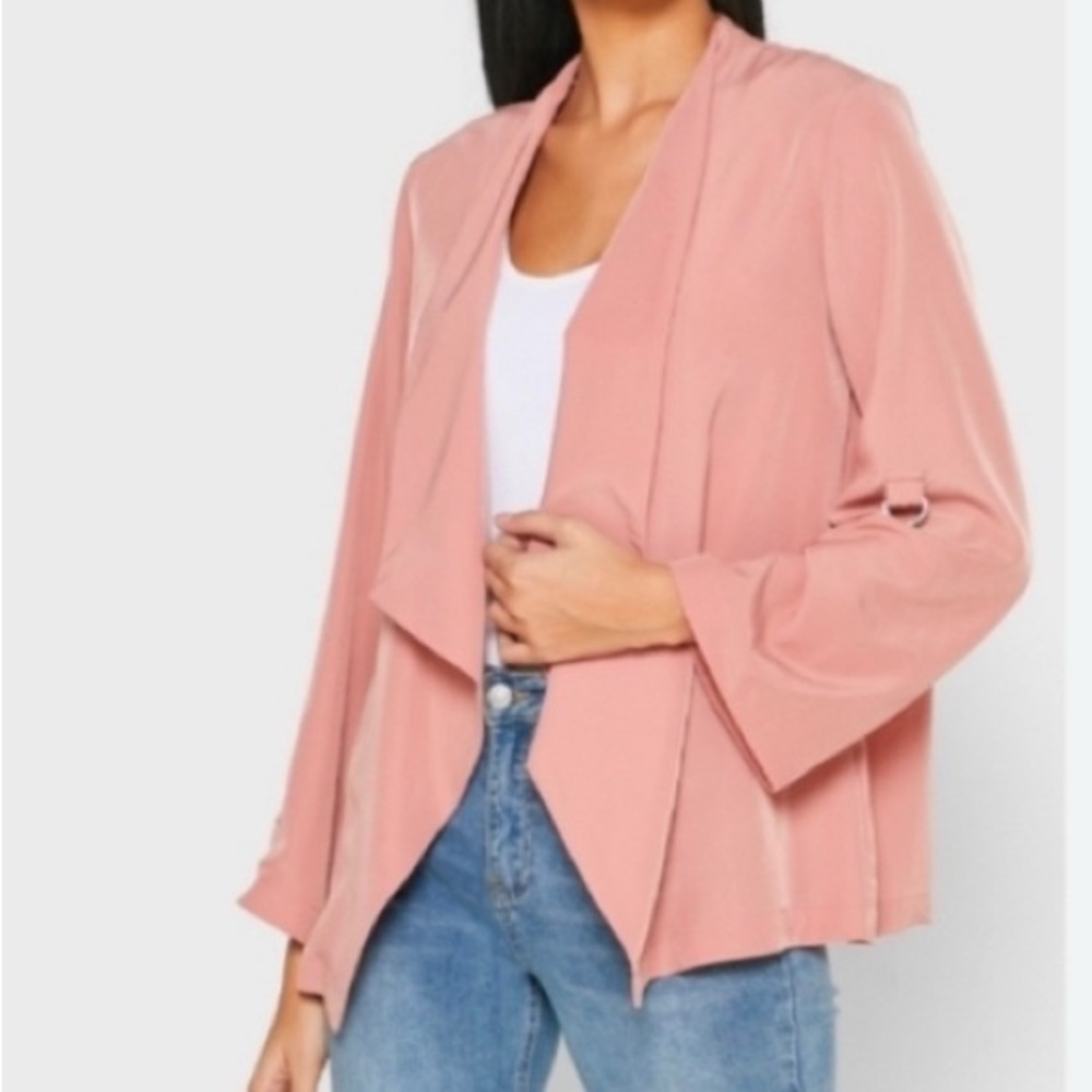 Karen Kane Faux Suede Jacket Rose color Medium